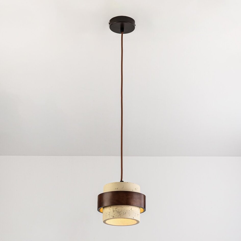 Suspension Mavero - ciment et bois