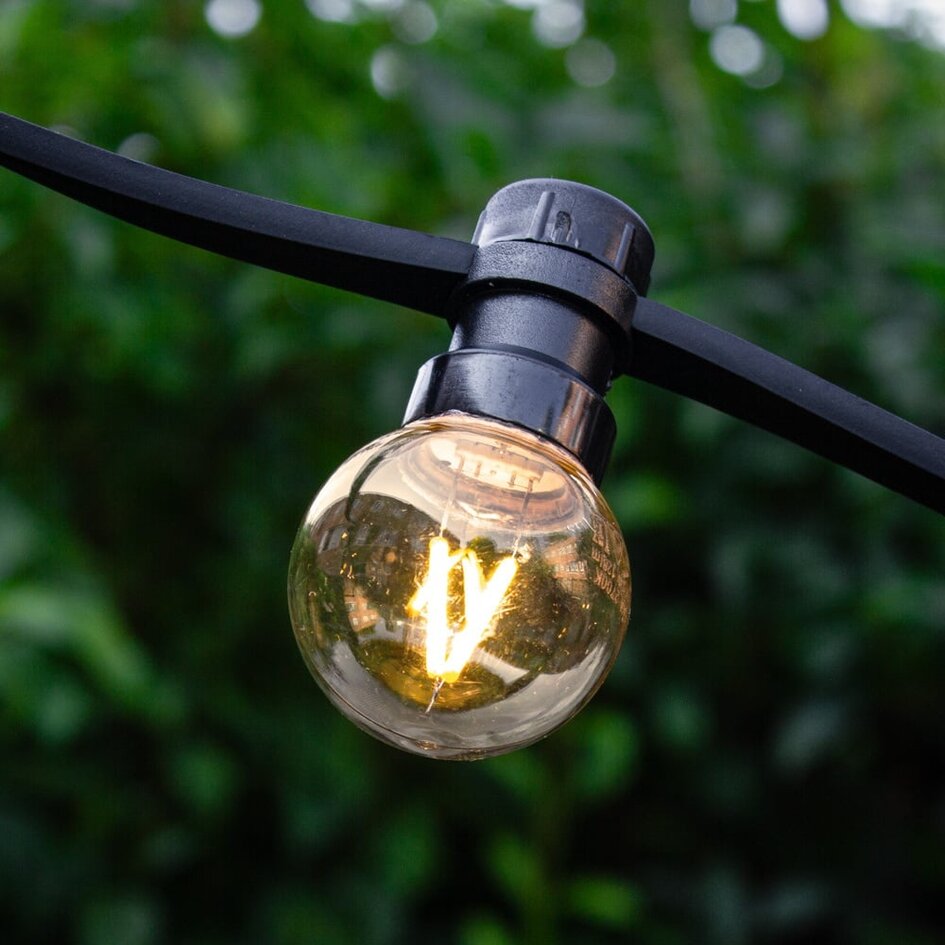 Guirlande guinguette extérieure 2 W avec ampoules LED en forme de triangle – dimmable en option