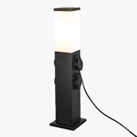 Lampadaire d'extérieur avec prises intégrées