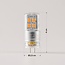 Ampoule LED G4 dimmable, transparente 2 watts (2700K)