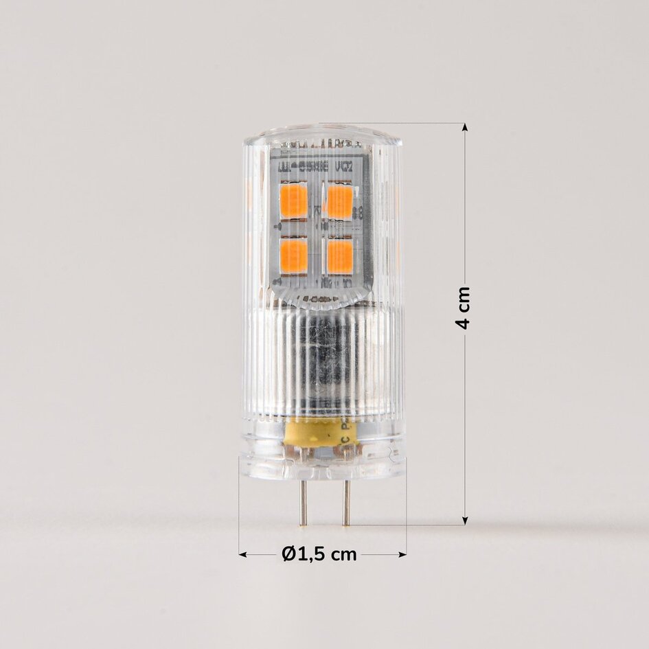 Ampoule LED G4 dimmable, transparente 2 watts (2700K)
