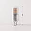 Ampoule LED G4 dimmable, mate 2,1 watts (2700K)