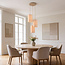 Suspension Orva à 3 points lumineux en lin beige