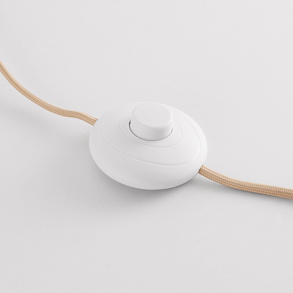 Lampadaire moderne Oia avec abat-jour en lin beige