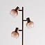 Lampadaire Duna 3 lumières à verre ombré brun