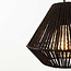 Suspension Ivero à 6 lumières - tressée en noir et brun