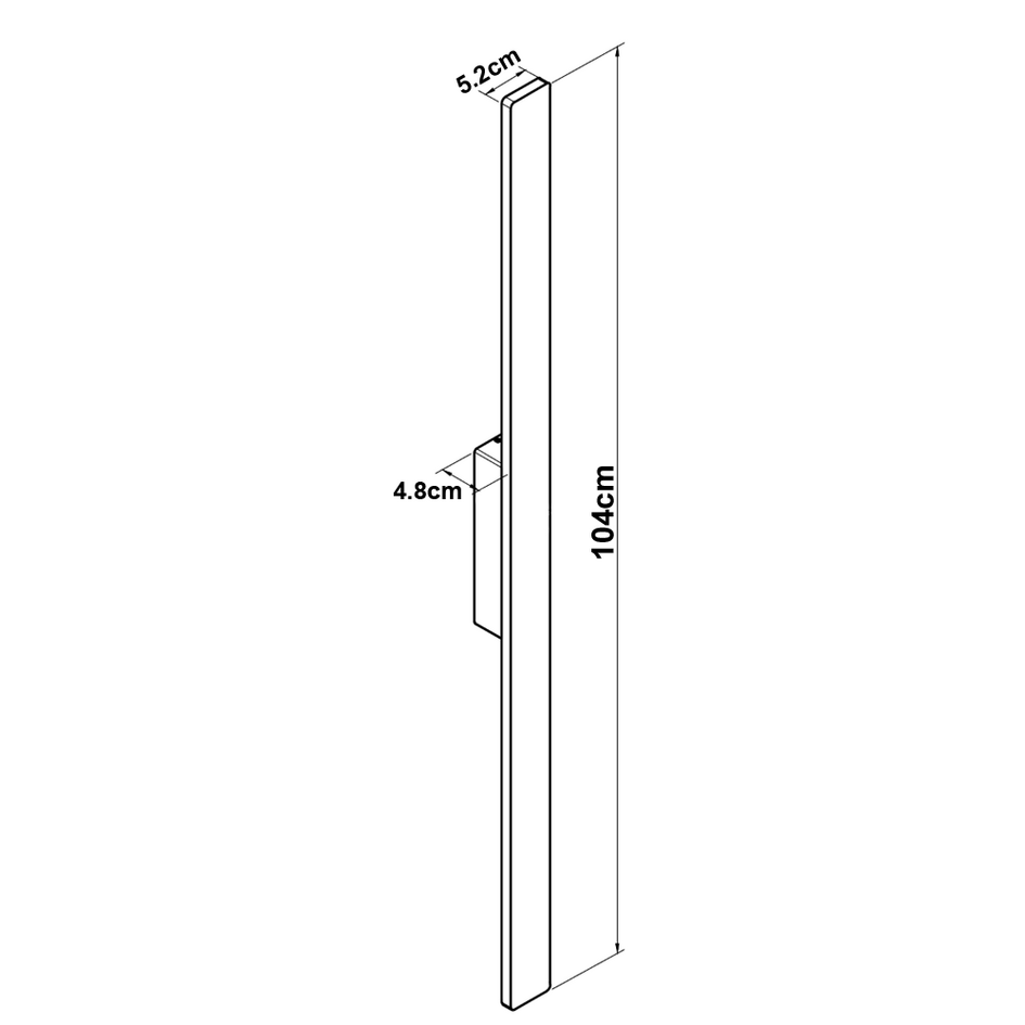 Lampe de salle de bain moderne noire - Tyge