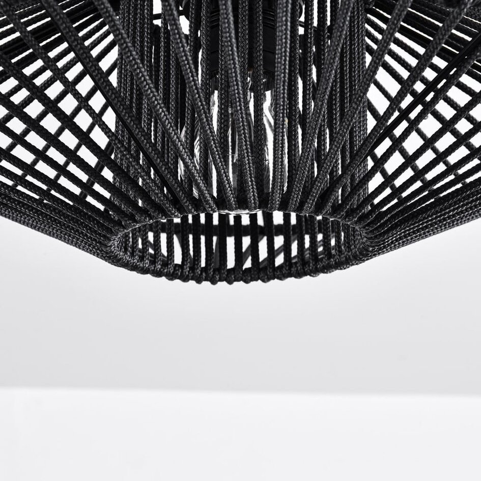 Applique de salle de bains Woven en corde tressée noire