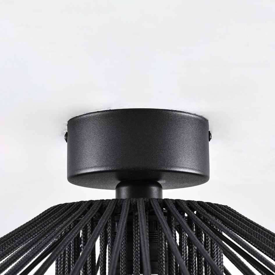 Applique de salle de bains Woven en corde tressée noire