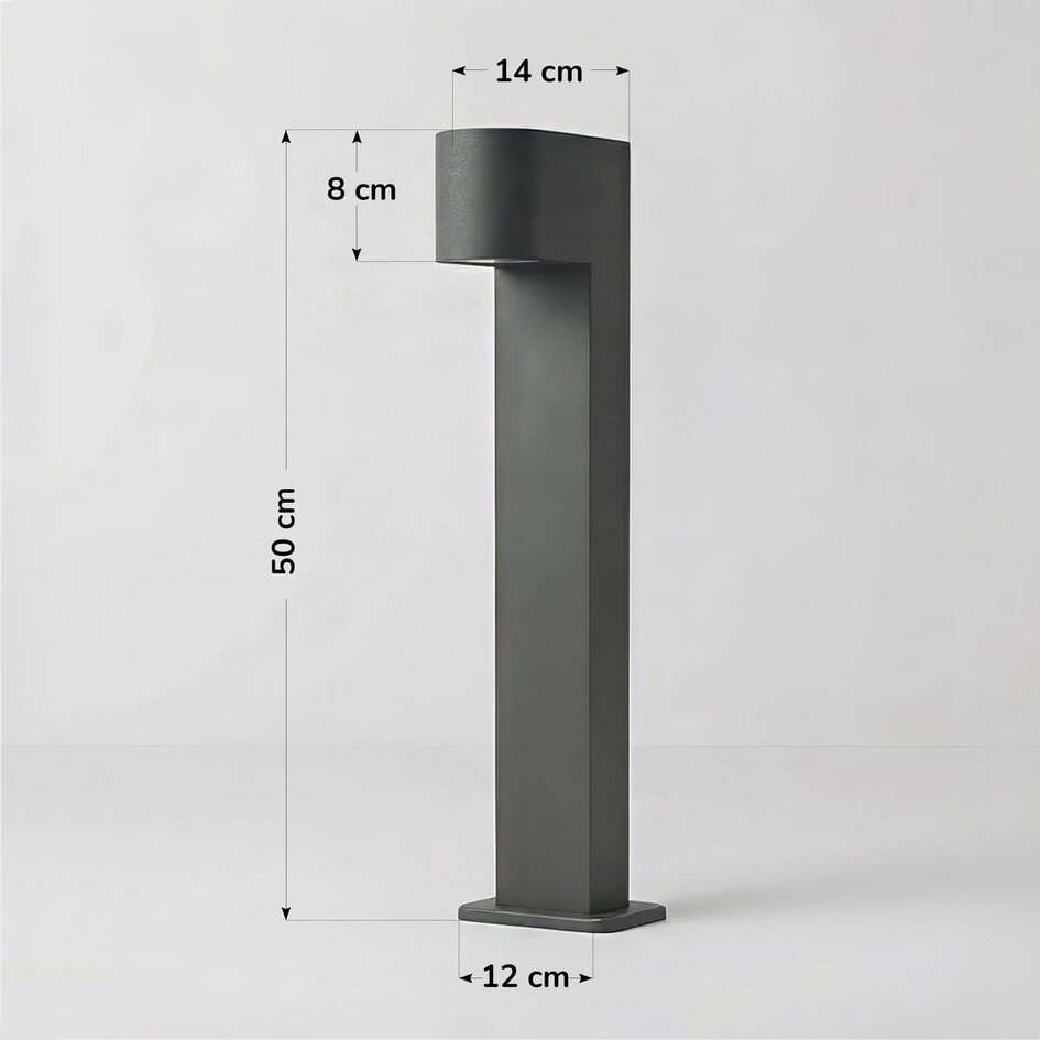 Lampe d'extérieur sur pied Thanos anthracite - 50 cm