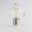 Ampoule filament 2,5/4,5W, 2700 K, verre transparent, Ø45 mm, dimmable