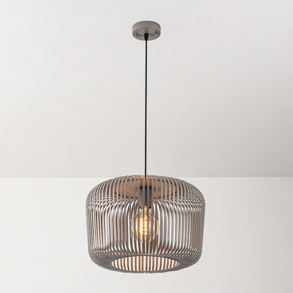 Suspension Viro en métal gris clair – Ø38 cm