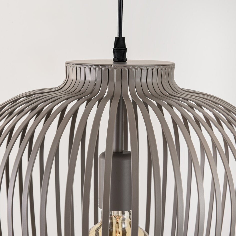 Suspension Taro en métal gris clair – Ø35 cm