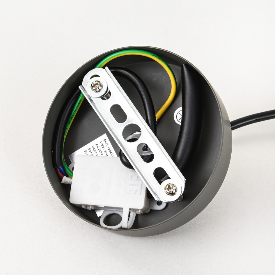 Suspension Taro en métal gris foncé – Ø35 cm