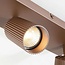 Plafonnier Blaze avec trois spots orientables - marron