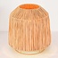 Lampe de table Aruna en papier raphia avec pied métallique beige