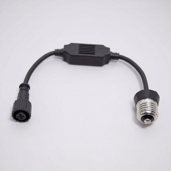 Adaptateur de couplage E27 noir – pour raccorder ou rallonger des guirlandes Guinguettes et des guirlandes lumineuses