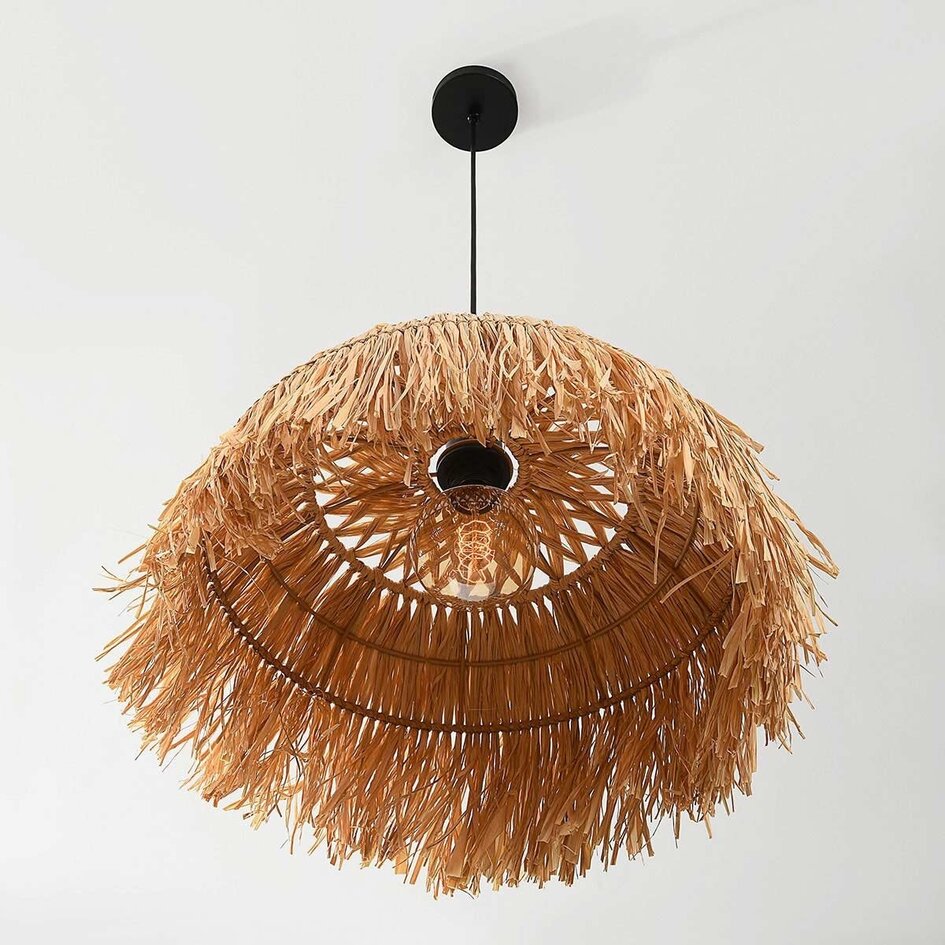 Suspension Laria - raffia naturel tressé main