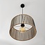 Suspension Lora - bambou en noir et naturel