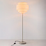 Lampadaire moderne Zhuo beige avec abat-jour en lin