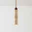 Suspension Oreno en travertin (pierre naturelle) et bois incl. source lumineuse Philips