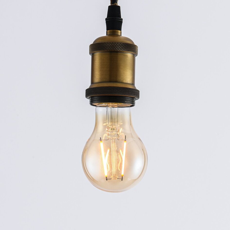 Ampoule filament 2,5/4,5/7/10W, 2000 K, verre ambré, Ø60 mm, dimmable