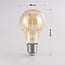 Ampoule filament 2,5/4,5/7/10W, 2000 K, verre ambré, Ø60 mm, dimmable