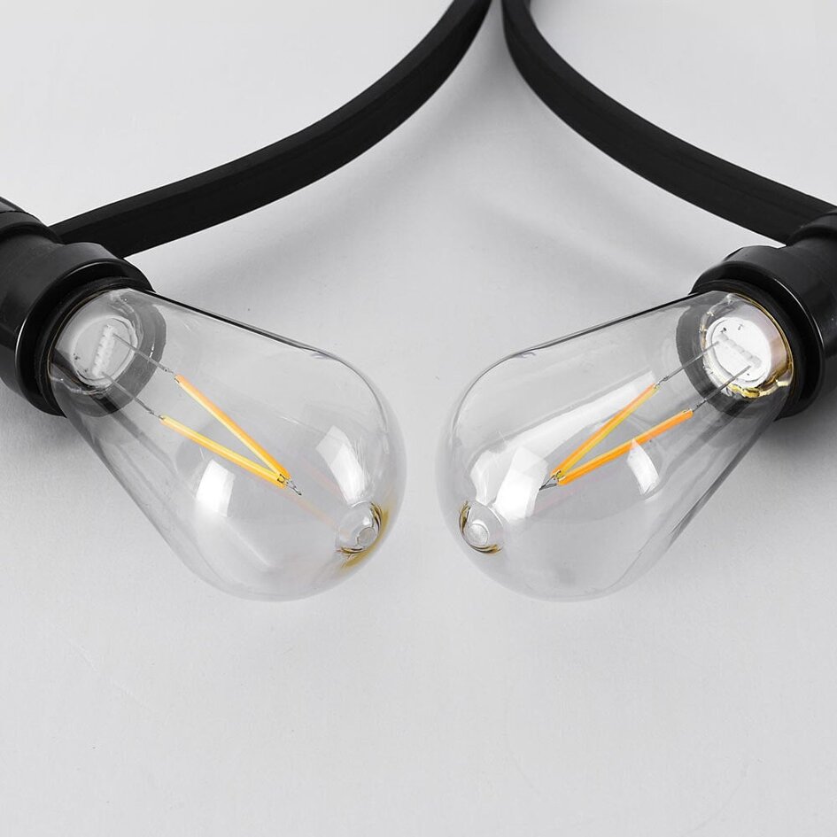 Kit guirlande guinguette avec ampoules à filament de 2,5W Ø60 : option dimmable