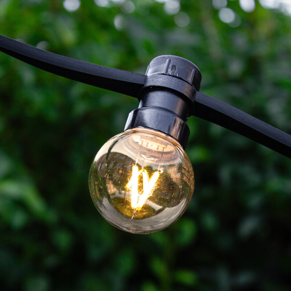 Guirlande guinguette extérieure 2 W avec ampoules LED en forme de triangle – dimmable en option