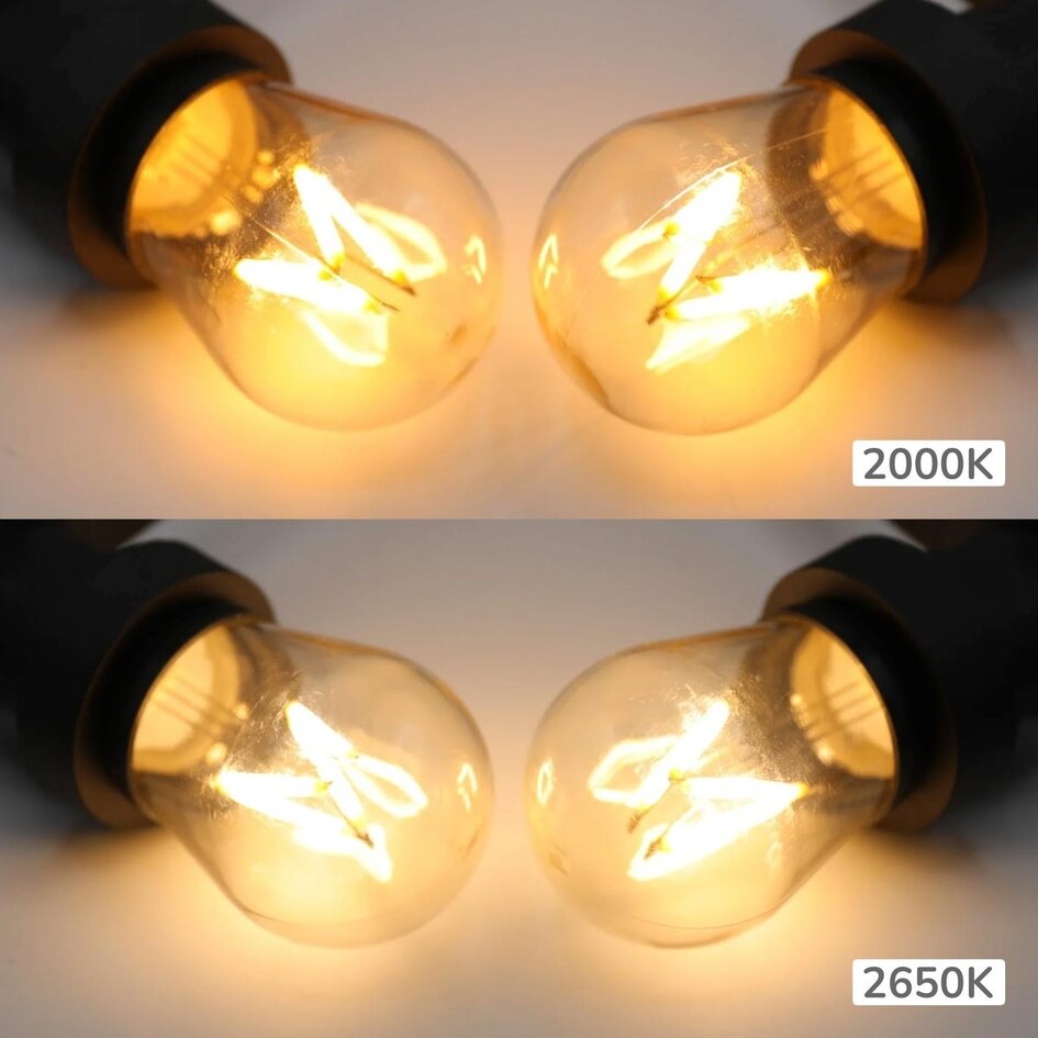 Kit guirlande guinguette de 4W avec ampoules à filament dimmable