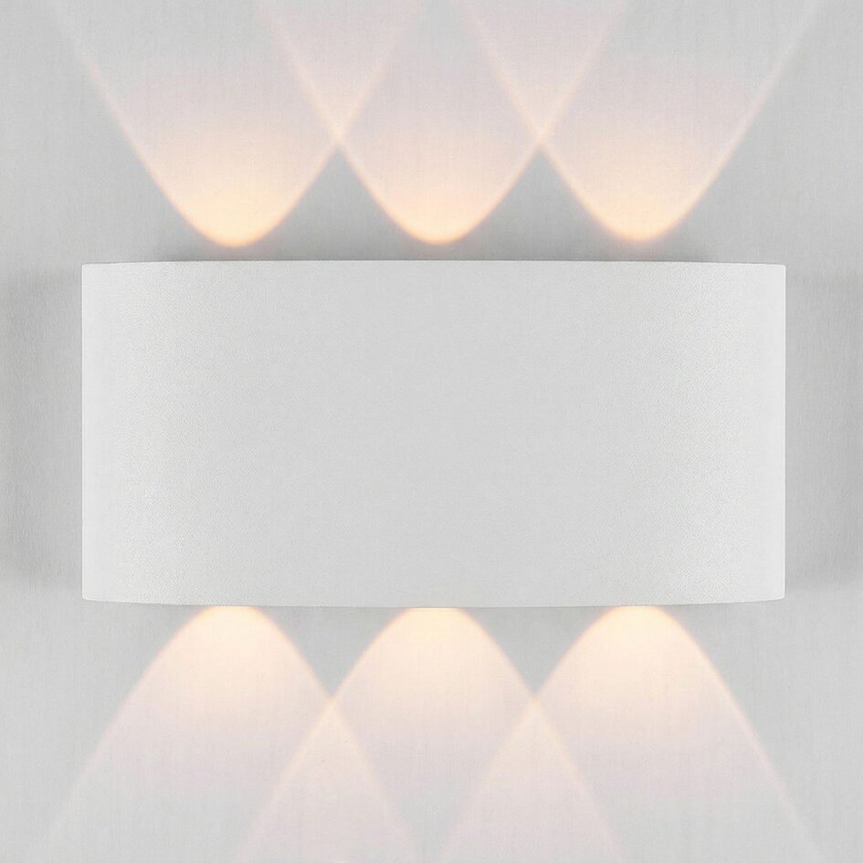 Applique murale extérieure moderne Sena - blanche avec LED intégrée