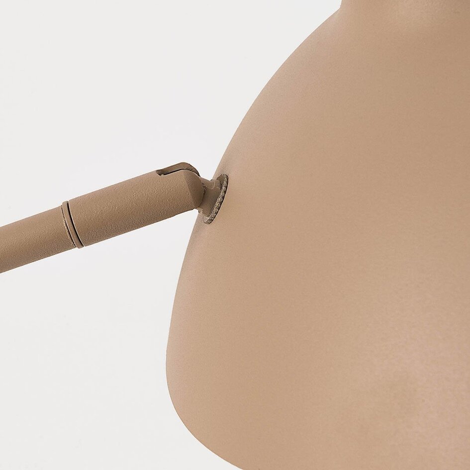 Lampe de table Virello en beige sable avec abat-jour réglable