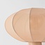 Lampe à poser Japandi Merox avec abat-jour en tissu et aspect travertin