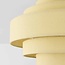Plafonnier Mavro - abat-jour en tissu superposé, beige crème
