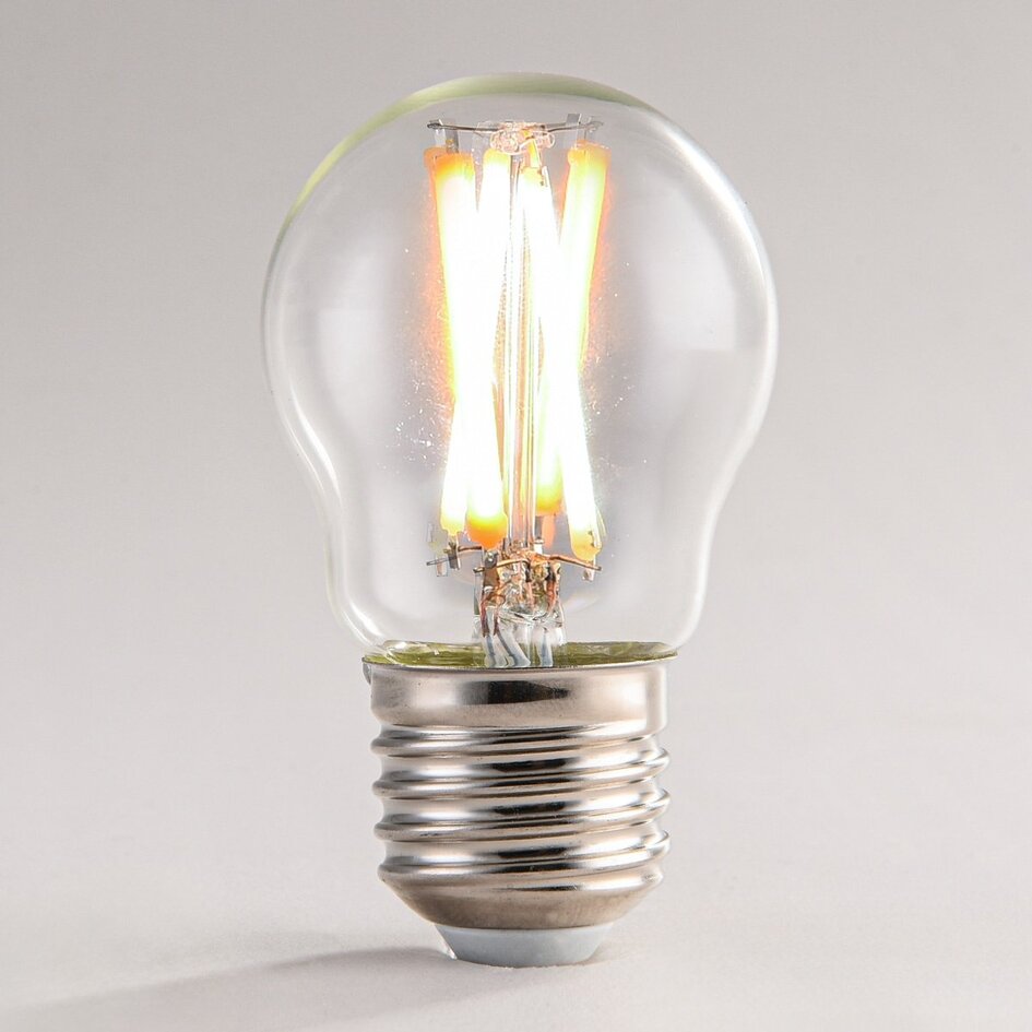 Ampoule LED E27 connectée dim-to-warm 4,9 watts, 45 mm (Tuya)