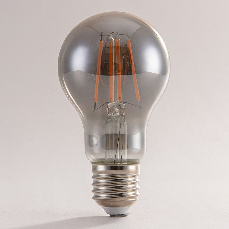 Ampoule filament LED E27 dimmable 8,5 watts, verre fumé