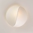 Plafonnier Korena avec forme fluide et abat-jour aspect soie - blanc