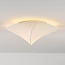 Plafonnier Korena avec forme fluide et abat-jour aspect soie - blanc