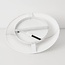 Plafonnier Korena avec forme fluide et abat-jour aspect soie - blanc