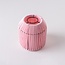 Abat-jour aspect rotin pour guirlande guinguette, rose
