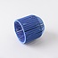 Abat-jour aspect rotin pour guirlande guinguette, bleu foncé