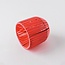 Abat-jour aspect rotin pour guirlande guinguette, rouge