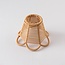 Abat-jour aspect rotin pour guirlande, couleur bois