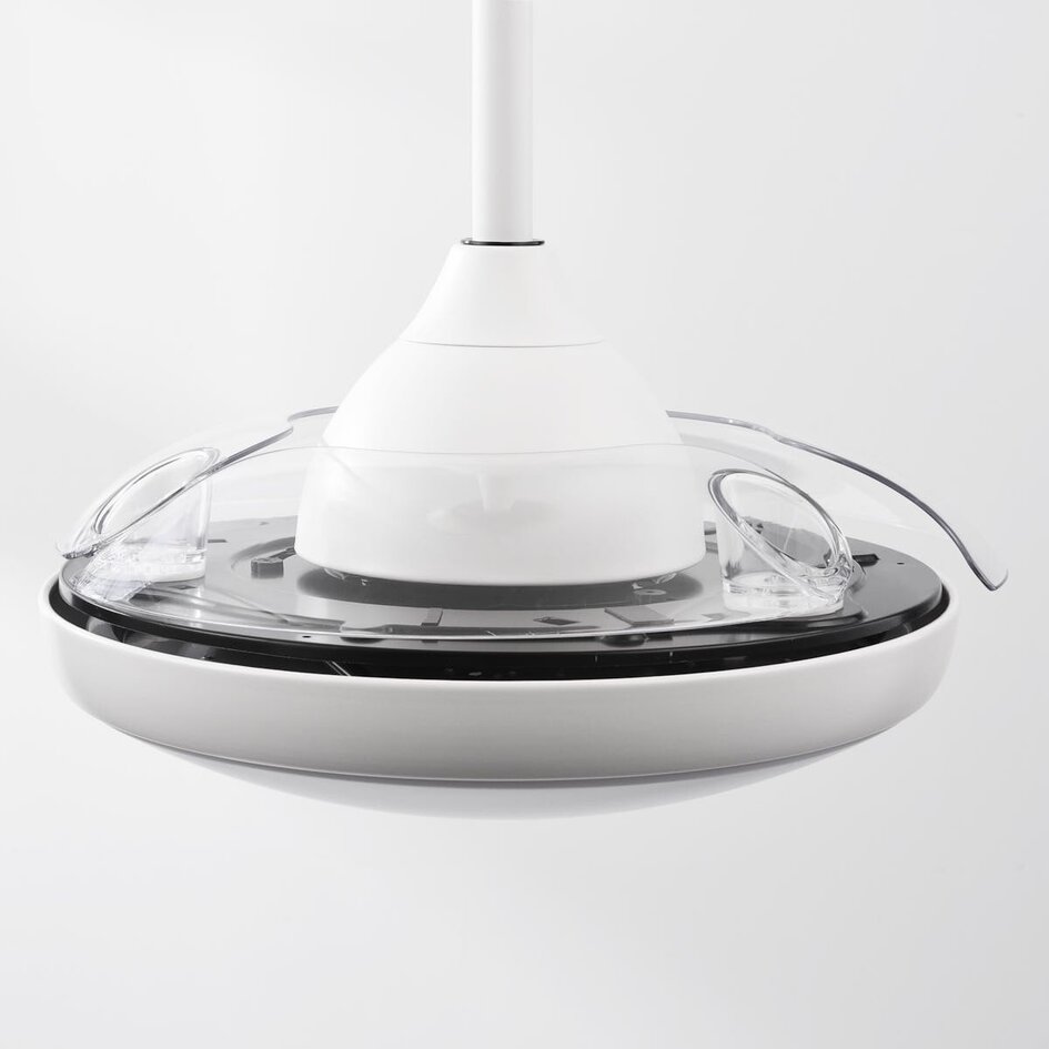 Ventilateur de plafond blanc avec LED et télécommande - Haizea
