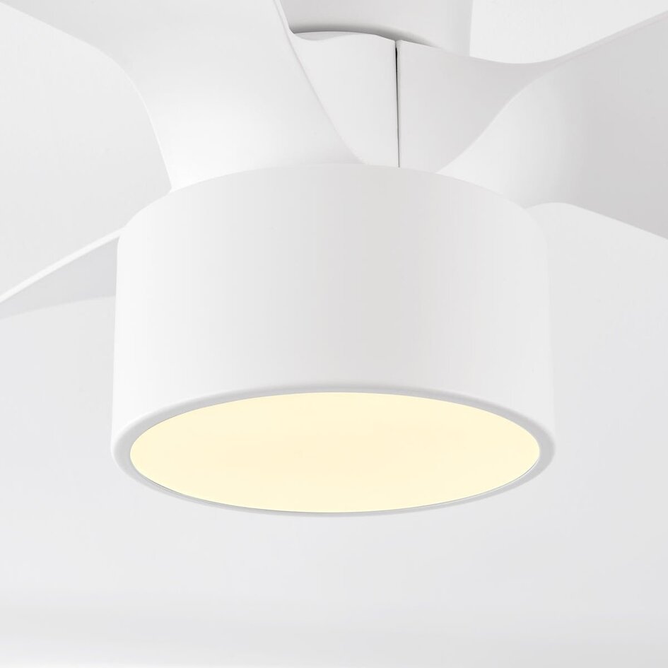 Ventilateur de plafond compact Vejas avec LED intégrée - blanc