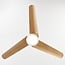 Ventilateur de plafond Ventus avec LED et télécommande - blanc et hêtre