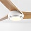 Ventilateur de plafond Ventus avec LED et télécommande - blanc et hêtre