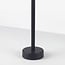 Lampe d'extérieur sur pied Joaz noire à demi-globe transparent, LED intégrée