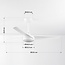 Ventilateur de plafond Viento avec LED intégrée et télécommande - blanc