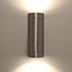 Applique extérieure 2 lumières Alu up/down - inox brossé avec 2 ampoules GU10
